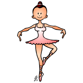 Ballerina, full colour T-shirt ontwerp