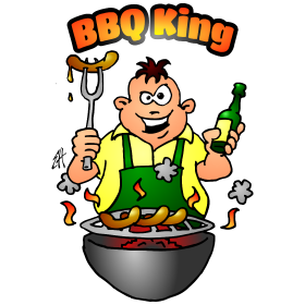 BBQ King, full colour T-shirt design