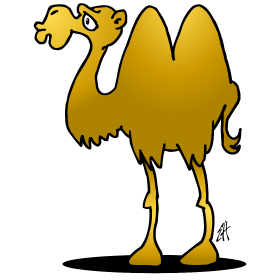 Camel, full colour T-shirt design