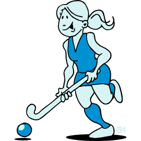 Hockeymeisje, T-shirtontwerp in drie kleuren