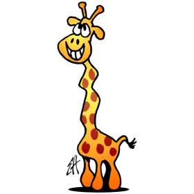 Giraffe II, full colour T-shirt design