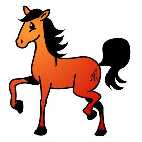 Paard I, full colour T-shirt design