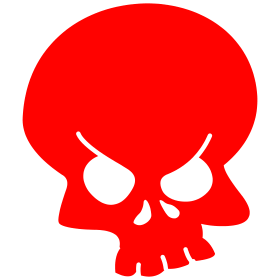 Skull I, eenkleurig T-shirtontwerp