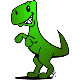 T-Rex, de dinosauruskoning, full colour T-shirtontwerp