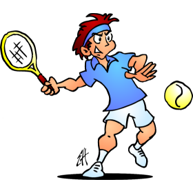 Tennis IV, full colour T-shirt design