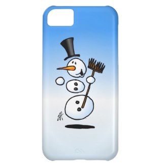 Dansende sneeuwpop op een iPhone hoesje