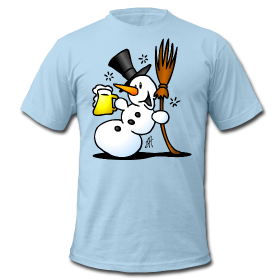 Drinkende sneeuwpop T-Shirt